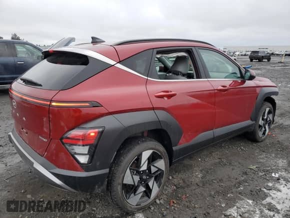 2024 Hyundai Kona Limited with VIN KM8HECA37RU165138, listed as a Copart auction lot 87673075 with 5,010 mi miles and Salvage title. Bid and sale history available at DreamBid. Image 3.