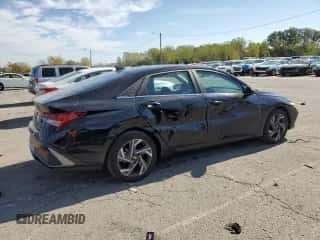 2024 Hyundai Elantra SEL with VIN KMHLS4DG6RU696709, listed as a Copart auction lot 84183705 with 26,996 mi miles and Salvage title. Bid and sale history available at DreamBid. Image 3.