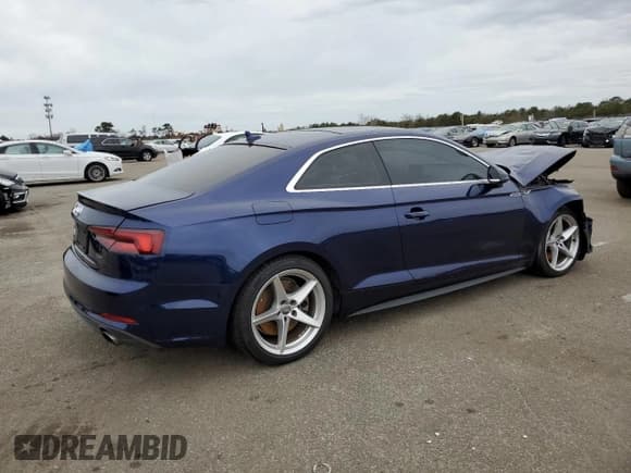✅ 2019 Audi A5 Premium • VIN: WAUSNAF54KA014853 • Lot: 82313133. Listed on Copart with 24,403 mi. Free auction sales archive from the USA and detailed vehicle history report at DreamBid. Image 3.