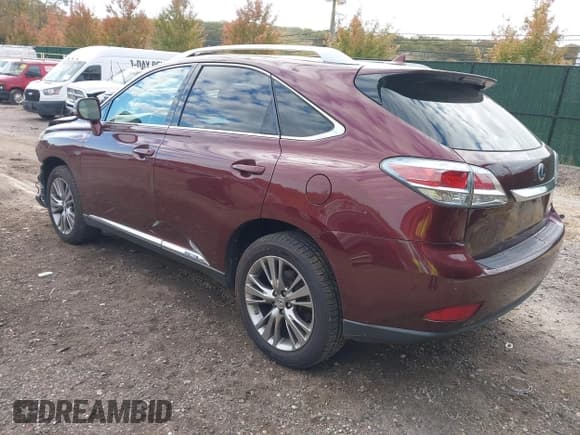 ✅ 2013 Lexus RX 450h • VIN: JTJBC1BA0D2062937 • Lot: 43502101. Listed on IAAI with 158,857 mi. Free auction sales archive from the USA and detailed vehicle history report at DreamBid. Image 3.