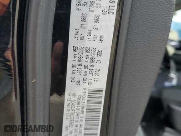 ✅ 2020 Dodge Durango Pursuit • VIN: 1C4SDJFT0LC283622 • Lot: 63751345. Wystawiony na Copart z przebiegiem 101 499 mil. Bezpłatny archiwum sprzedaży aukcyjnych z USA i szczegółowy raport historii pojazdu na DreamBid. Zdjęcie 14.