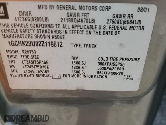 ✅ 2002 Chevrolet Silverado 2500HD LS • VIN: 1GCHK29U02Z119812 • Лот: 56510135. Опубликован ранее на Copart с пробегом 267 969 миль. Бесплатный доступ к архиву аукционных продаж из США и подробный отчёт об истории автомобиля на DreamBid. Изображение 12.