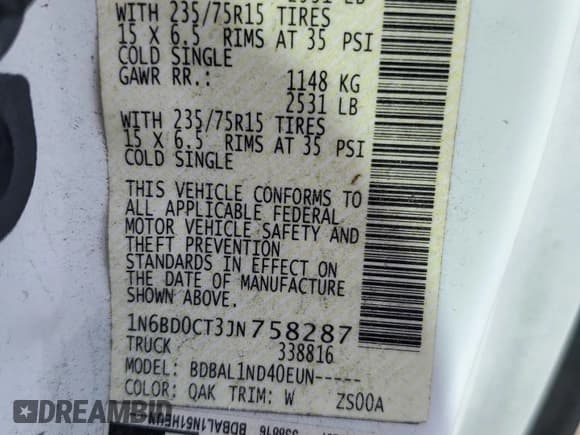 ✅ 2018 Nissan Frontier SV • VIN: 1N6BD0CT3JN758287 • Лот: 52942895. Опубликован ранее на Copart с пробегом 108 043 миль. Бесплатный доступ к архиву аукционных продаж из США и подробный отчёт об истории автомобиля на DreamBid. Изображение 12.