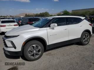 2024 Chevrolet Blazer LT with VIN 3GNKBDRS6RS161822, listed as a Copart auction lot 56936955 with 10,410 mi miles and Salvage title. Bid and sale history available at DreamBid. Image 1.