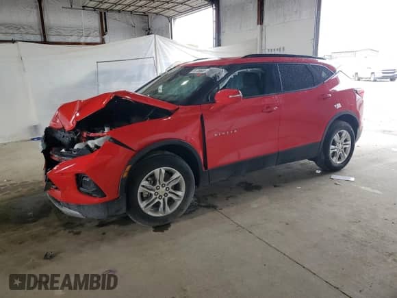 2019 Chevrolet Blazer with VIN 3GNKBBRA5KS701016, listed as a Copart auction lot 56735665 with 52,969 mi miles and Salvage title. Bid and sale history available at DreamBid. Image 1.