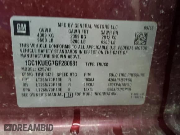 ✅ 2016 Chevrolet Silverado 2500HD Work Truck • VIN: 1GC1KUEG7GF280681 • Лот: 81104944. Опубликован ранее на Copart с пробегом 172 003 миль. Бесплатный доступ к архиву аукционных продаж из США и подробный отчёт об истории автомобиля на DreamBid. Изображение 12.