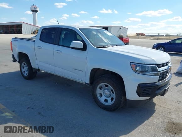 ✅ 2022 Chevrolet Colorado 4WD Work Truck • VIN: 1GCGTBEN8N1121608 • Lot: 43372593. Listed on IAAI with 110,604 mi. Free auction sales archive from the USA and detailed vehicle history report at DreamBid. Image 1.