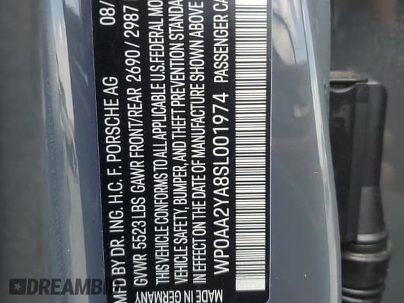 ✅ 2025 Porsche Panamera • VIN: WP0AA2YA8SL001974 • Lot: 67457675. Wystawiony na Copart z przebiegiem Nie podano. Bezpłatny archiwum sprzedaży aukcyjnych z USA i szczegółowy raport historii pojazdu na DreamBid. Zdjęcie 12.