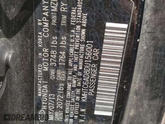 ✅ 2013 Hyundai Veloster w/Gray Int • VIN: KMHTC6AD8DU156001 • Lot: 73138844. Wystawiony na Copart z przebiegiem 151 366 mil. Bezpłatny archiwum sprzedaży aukcyjnych z USA i szczegółowy raport historii pojazdu na DreamBid. Zdjęcie 12.