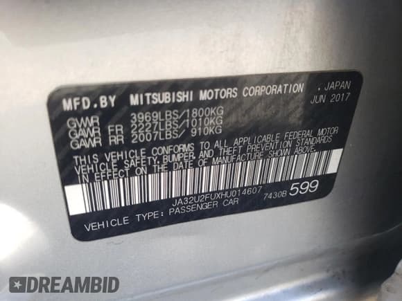 ✅ 2017 Mitsubishi Lancer ES • VIN: JA32U2FUXHU014607 • Lot: 80101395. Wystawiony na Copart z przebiegiem 135 025 mil. Bezpłatny archiwum sprzedaży aukcyjnych z USA i szczegółowy raport historii pojazdu na DreamBid. Zdjęcie 12.