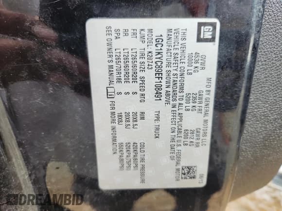 ✅ 2014 Chevrolet Silverado 2500HD LTZ • VIN: 1GC1KYC89EF108491 • Лот: 81073475. Опубликован ранее на Copart с пробегом 239 530 миль. Бесплатный доступ к архиву аукционных продаж из США и подробный отчёт об истории автомобиля на DreamBid. Изображение 13.