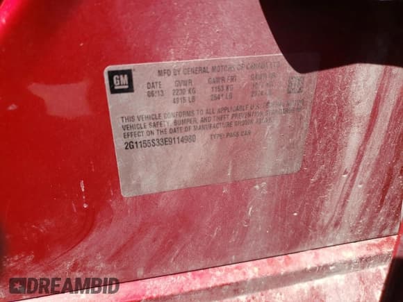 ✅ 2014 Chevrolet Impala LTZ • VIN: 2G1155S33E9114980 • Лот: 70712545. Опубликован ранее на Copart с пробегом 190 807 миль. Бесплатный доступ к архиву аукционных продаж из США и подробный отчёт об истории автомобиля на DreamBid. Изображение 13.