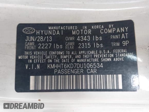 ✅ 2013 Hyundai Genesis Coupe 2.0T • VIN: KMHHT6KD7DU106534 • Lot: 43088394. Wystawiony na IAAI z przebiegiem 126 649 mil. Bezpłatny archiwum sprzedaży aukcyjnych z USA i szczegółowy raport historii pojazdu na DreamBid. Zdjęcie 9.