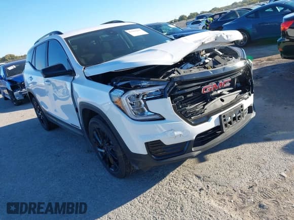 ✅ 2024 GMC Terrain SLE • VIN: 3GKALMEG7RL301703 • Lot: 43562215. Listed on IAAI with 23,055 mi. Free auction sales archive from the USA and detailed vehicle history report at DreamBid. Image 1.