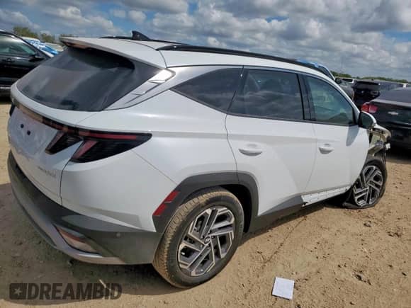 2025 Hyundai Tucson Limited with VIN KM8JEDD14SU345748, listed as a Copart auction lot 85488085 with 1,189 mi miles and Salvage title. Bid and sale history available at DreamBid. Image 3.