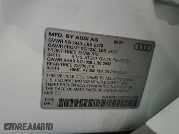 ✅ 2023 Audi Q5 Premium Plus • VIN: WA1BBAFY2P2011063 • Lot: 52645375. Listed on Copart with 12,408 mi. Free auction sales archive from the USA and detailed vehicle history report at DreamBid. Image 15.