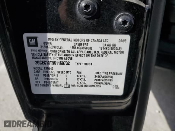 ✅ 2006 Chevrolet Silverado 1500 LT1 • VIN: 2GCEC13T961169732 • Лот: 42069494. Опубликован ранее на Copart с пробегом Не указан. Бесплатный доступ к архиву аукционных продаж из США и подробный отчёт об истории автомобиля на DreamBid. Изображение 12.