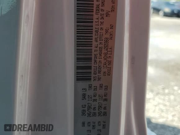 ✅ 2020 Jeep Wrangler Unlimited Sport S • VIN: 1C4HJXDN6LW265960 • Lot: 55750775. Listed on Copart with 62,990 mi. Free auction sales archive from the USA and detailed vehicle history report at DreamBid. Image 13.