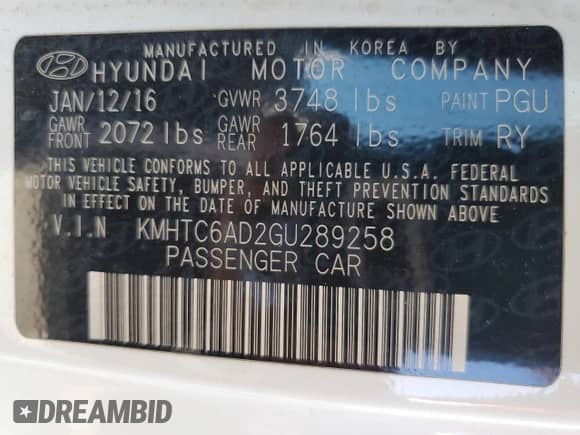 2016 Hyundai Veloster z VIN KMHTC6AD2GU289258, wystawiony jako Copart lot #65821443 z przebiegiem 64 420 mil mil oraz . Historia ofert i sprzedaży dostępna na DreamBid. Obrazek 13.