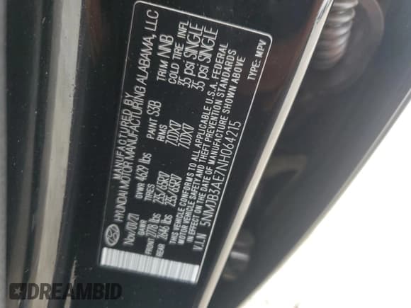 ✅ 2022 Hyundai Tucson SEL • VIN: 5NMJB3AE7NH064215 • Lot: 70416854. Wystawiony na Copart z przebiegiem 41 095 mil. Bezpłatny archiwum sprzedaży aukcyjnych z USA i szczegółowy raport historii pojazdu na DreamBid. Zdjęcie 13.