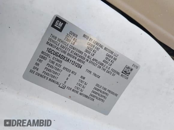 ✅ 2010 Chevrolet Express Cargo • VIN: 1GCUGADX3A1131204 • Lot: 40709065. Listed on IAAI with 312,430 mi. Free auction sales archive from the USA and detailed vehicle history report at DreamBid. Image 9.