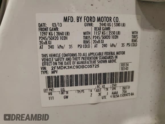 ✅ 2013 Ford Edge Limited • VIN: 2FMDK3KC9DBC05725 • Lot: 93442305. Wystawiony na Copart z przebiegiem 199 758 mil. Bezpłatny archiwum sprzedaży aukcyjnych z USA i szczegółowy raport historii pojazdu na DreamBid. Zdjęcie 13.