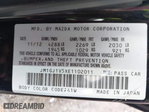 ✅ 2014 Mazda 6 i Touring • VIN: JM1GJ1V5XE1102011 • Lot: 43402861. Wystawiony na IAAI z przebiegiem 187 012 mil. Bezpłatny archiwum sprzedaży aukcyjnych z USA i szczegółowy raport historii pojazdu na DreamBid. Zdjęcie 9.