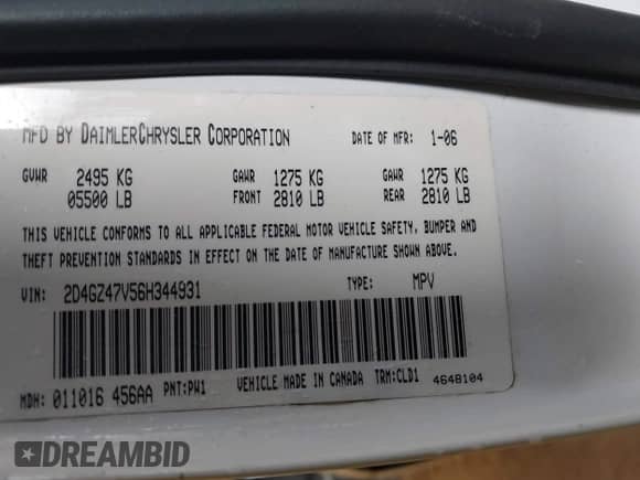 2006 Dodge Magnum SXT with VIN 2D4GZ47V56H344931, listed as a IAAI auction lot 41301668 with 132,916 mi miles and . Bid and sale history available at DreamBid. Image 9.