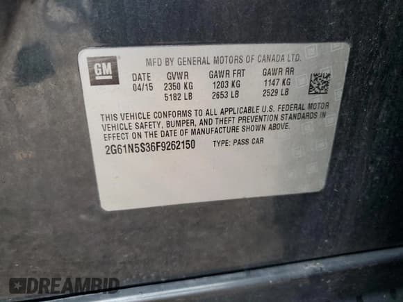 ✅ 2015 Cadillac XTS Luxury • VIN: 2G61N5S36F9262150 • Lot: 70633405. Listed on Copart with 175,865 mi. Free auction sales archive from the USA and detailed vehicle history report at DreamBid. Image 12.