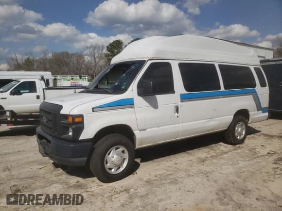 ✅ 2008 Ford Econoline Cargo Commercial • VIN: 1FTNS24WX8DA81510 • Lot: 48191795. Listed on Copart with Not provided. Free auction sales archive from the USA and detailed vehicle history report at DreamBid. Image 1.