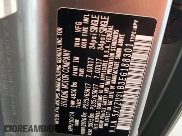 ✅ 2014 Hyundai Santa Fe • VIN: 5XYZU3LB3EG188301 • Lot: 69811115. Wystawiony na Copart z przebiegiem 92 442 mil. Bezpłatny archiwum sprzedaży aukcyjnych z USA i szczegółowy raport historii pojazdu na DreamBid. Zdjęcie 13.