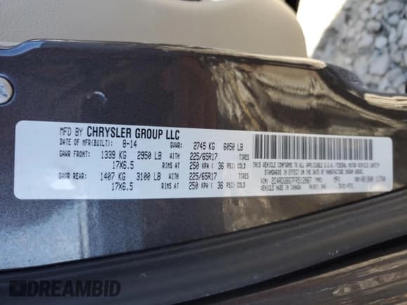 ✅ 2015 Dodge Grand Caravan SE • VIN: 2C4RDGBG7FR512867 • Лот: 87056085. Опубликован ранее на Copart с пробегом 122 869 миль. Бесплатный доступ к архиву аукционных продаж из США и подробный отчёт об истории автомобиля на DreamBid. Изображение 13.