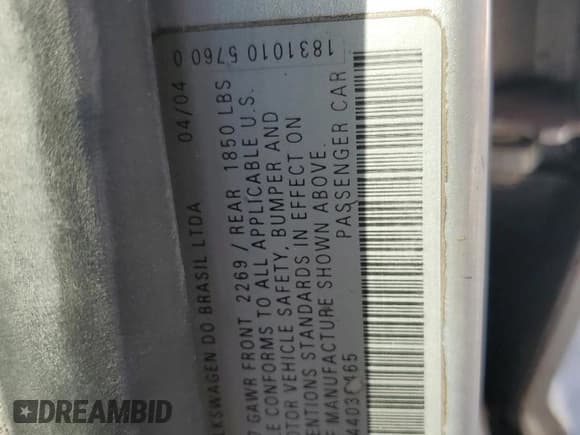 ✅ 2004 Volkswagen Golf GLS • VIN: 9BWGR61J944036465 • Lot: 77276174. Wystawiony na Copart z przebiegiem Nie podano. Bezpłatny archiwum sprzedaży aukcyjnych z USA i szczegółowy raport historii pojazdu na DreamBid. Zdjęcie 13.