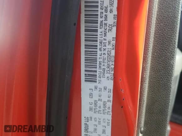 2013 Ram 1500 Express z VIN 3C6JR6AT0DG505311, wystawiony jako Copart lot #65784145 z przebiegiem 192 416 mil mil oraz Szkoda całkowita • Salvage title. Historia ofert i sprzedaży dostępna na DreamBid. Obrazek 12.