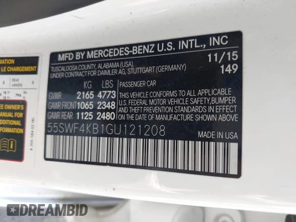 ✅ 2016 Mercedes-Benz C 300 Luxury • VIN: 55SWF4KB1GU121208 • Лот: 43013257. Опубликован ранее на IAAI с пробегом 90 645 миль. Бесплатный доступ к архиву аукционных продаж из США и подробный отчёт об истории автомобиля на DreamBid. Изображение 9.