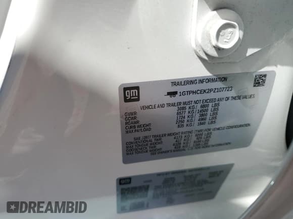 ✅ 2023 GMC Sierra 1500 Elevation • VIN: 1GTPHCEK2PZ107723 • Lot: 73432324. Listed on Copart with 35,388 mi. Free auction sales archive from the USA and detailed vehicle history report at DreamBid. Image 12.