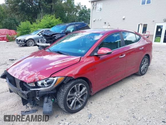 2017 Hyundai Elantra Limited z VIN KMHD84LF7HU195323, wystawiony jako IAAI lot #43072644 z przebiegiem 83 135 mil mil oraz . Historia ofert i sprzedaży dostępna na DreamBid. Obrazek 2.