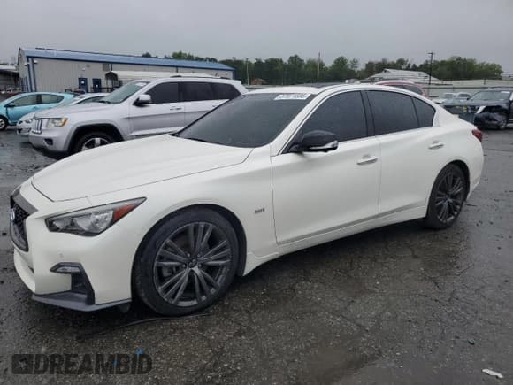 ✅ 2020 Infiniti Q50 Luxe • VIN: JN1EV7AR4LM256641 • Lot: 57971595. Listed on Copart with 85,503 mi. Free auction sales archive from the USA and detailed vehicle history report at DreamBid. Image 1.