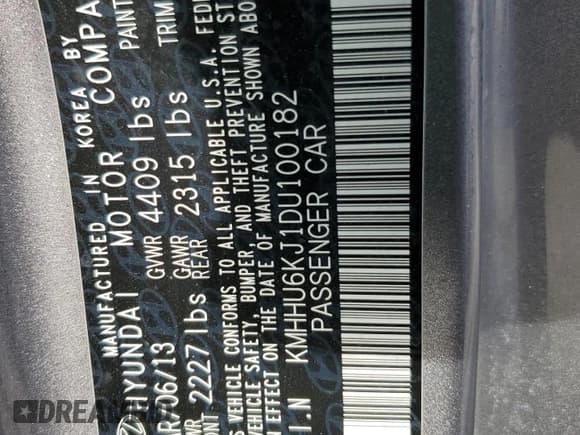 ✅ 2013 Hyundai Genesis Coupe R-Spec • VIN: KMHHU6KJ1DU100182 • Lot: 85316374. Wystawiony na Copart z przebiegiem Nie podano. Bezpłatny archiwum sprzedaży aukcyjnych z USA i szczegółowy raport historii pojazdu na DreamBid. Zdjęcie 13.