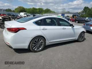 2015 Hyundai Genesis 3.8L z VIN KMHGN4JE1FU076258, wystawiony jako Copart lot #54669824 z przebiegiem Nie podano mil oraz Szkoda całkowita • Salvage title. Historia ofert i sprzedaży dostępna na DreamBid. Obrazek 3.