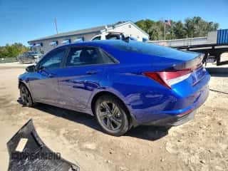 2022 Hyundai Elantra SEL with VIN KMHLM4AG2NU366090, listed as a Copart auction lot 87311775 with 21,500 mi miles and Salvage title. Bid and sale history available at DreamBid. Image 2.