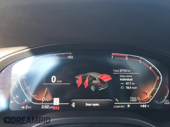 ✅ 2023 BMW X3 xDrive30i • VIN: 5UX53DP07P9R11926 • Lot: 93095865. Listed on Copart with 37,151 mi. Free auction sales archive from the USA and detailed vehicle history report at DreamBid. Image 9.