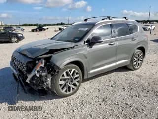 2023 Hyundai Santa Fe Calligraphy with VIN 5NMS54ALXPH520727, listed as a Copart auction lot 66032895 with 34,470 mi miles and Salvage title. Bid and sale history available at DreamBid. Image 1.