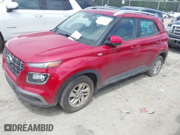 ✅ 2020 Hyundai Venue SEL • VIN: KMHRC8A3XLU038298 • Lot: 42105108. Listed on IAAI with 74,283 mi. Free auction sales archive from the USA and detailed vehicle history report at DreamBid. Image 2.