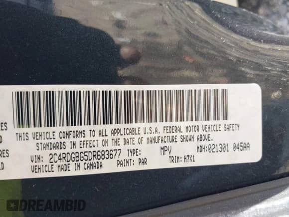 2013 Dodge Grand Caravan SXT с VIN 2C4RDGBG5DR683677, выставлен на аукционе IAAI как лот 41789332 с пробегом 142 783 миль миль и . История ставок и продаж доступна на DreamBid. Изображение 9.