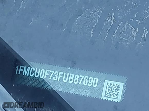 ✅ 2015 Ford Escape S • VIN: 1FMCU0F73FUB87690 • Lot: 43697137. Listed on IAAI with 249,419 mi. Free auction sales archive from the USA and detailed vehicle history report at DreamBid. Image 12.