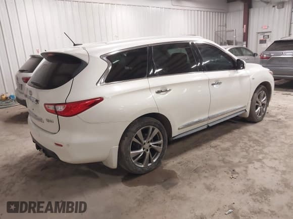 ✅ 2015 Infiniti QX60 • VIN: 5N1AL0MM2FC507445 • Lot: 41749898. Listed on IAAI with 152,073 mi. Free auction sales archive from the USA and detailed vehicle history report at DreamBid. Image 4.
