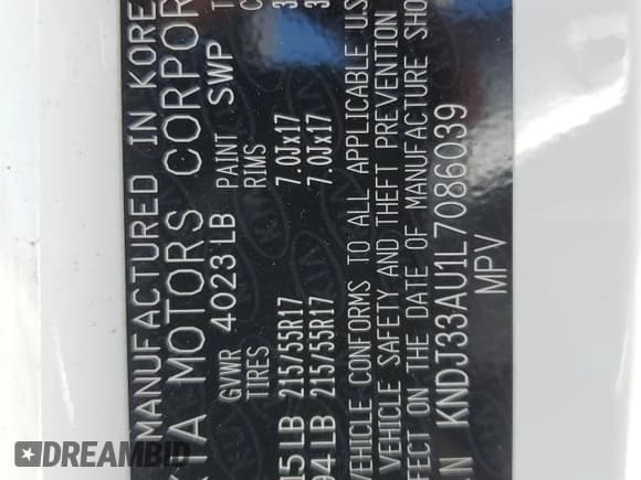 ✅ 2020 Kia Soul EX • VIN: KNDJ33AU1L7086039 • Lot: 71874185. Listed on Copart with 50,832 mi. Free auction sales archive from the USA and detailed vehicle history report at DreamBid. Image 13.