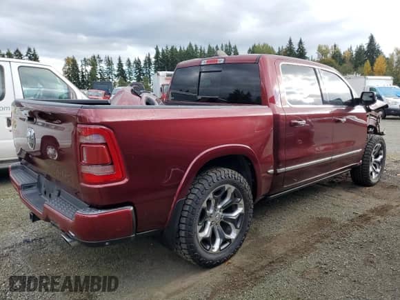 2020 Ram 1500 Limited with VIN 1C6SRFHM5LN258926, listed as a Copart auction lot 87432605 with 69,397 mi miles and Salvage title. Bid and sale history available at DreamBid. Image 3.