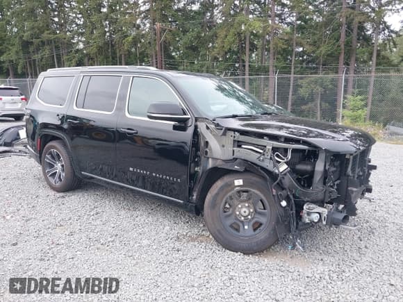 ✅ 2023 Jeep Grand Wagoneer • VIN: 1C4SJVEJ2PS573498 • Lot: 42684957. Listed on IAAI with 7,334 mi. Free auction sales archive from the USA and detailed vehicle history report at DreamBid. Image 1.